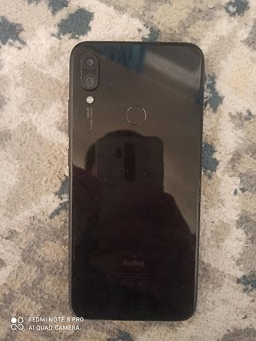 redm: Redmi, Redmi Note 7, Б/у, 64 ГБ, цвет - Черный, 2 SIM — 2