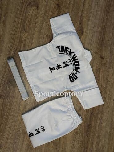 Спортивные сумки: Кимоно (добок) для тхэквондо ITF. - Комплектация: куртка с крупным — 1