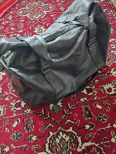 большие сумки: Сумка-баул/дорожная сумка, черная - Материал: плотная экокожа с — 2