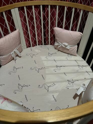 Детская односпальная кровать, Б/у, Для девочки, С бортиком, Дерево at lalafo.kg Детская односпальная кровать, Б/у, Для девочки, С бортиком, Дерево