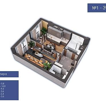 1 комната, 40 м², Элитка, 10 этаж