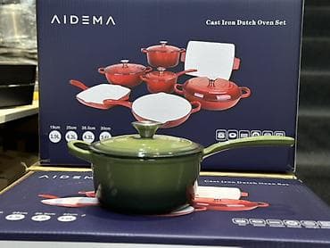 Кухонные принадлежности: Набор чугунной посуды AIDEMA — Cast Iron Dutch Oven Set. Состав и — 5