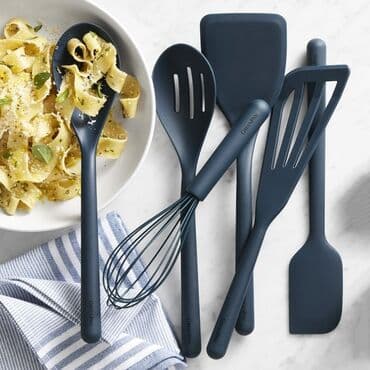 силиконовый набор для кухни: Силиконовая кухонная утварь модно и удобно темно-серого цвета с — 5