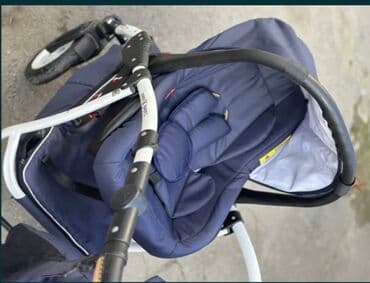 Коляска, цвет - Голубой, Б/у