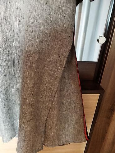 женский халат: Халат- накидка бохо стиль, лён 100% новый, Индия длина 110 см — 5