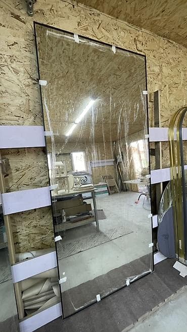 Текстиль: 224х100см зеркало в алюминиевой черной рамке абсолютно новое — 2