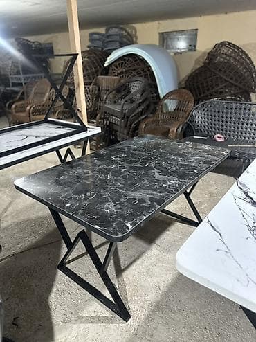 Кийимге кам көрүү жана сактоо: Ашкана үстөлү жана отургуч, түсү - Көк — 7