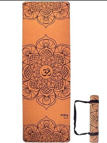 кирпич для йоги: Коврик для йоги, изготовлен из натуральной пробки и натурального — 1