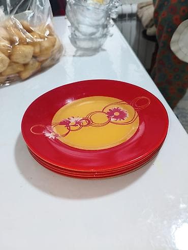 буфет для посуды: Набор посуды (фарфор/керамика) - 6 круглых обеденных тарелок с — 7