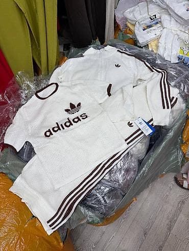 носки адидас: Мужской спортивный костюм, L, Adidas, Новый, цвет - Белый, Платная доставка — 3