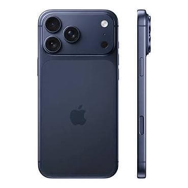 IPhone 17 Pro Max, Б/у, 1 ТБ, Синий, Зарядное устройство, Защитное стекло, Чехол, 100 %