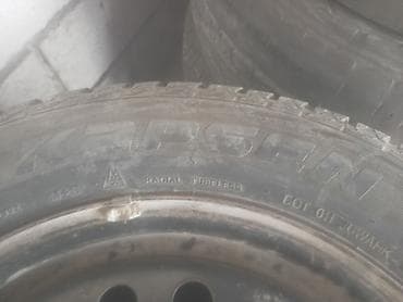 Шиналар жана дисктер: Дөңгөлөктөр монтажда 215 / 60 / R 16, All-season, Колдонулган, Комплект, Жеңил унаалар, Темир, тешиктери - 5 — 5