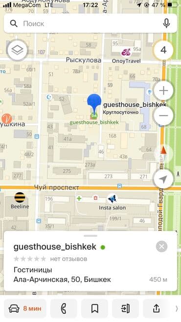 сниму 1 комнатную квартиру в бишкеке: 15 м², С мебелью — 3