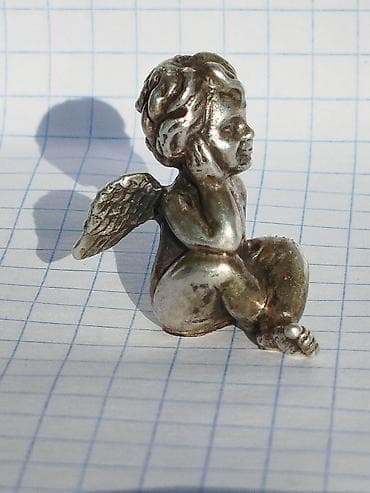 чехол для спининга: Миниатюрная фигурка ангела из металла - Материал: металл с — 1