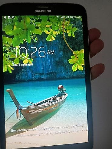 самсунг 03: Планшет, Samsung, память 16 ГБ, 7" - 8", 3G, Б/у, Классический — 8