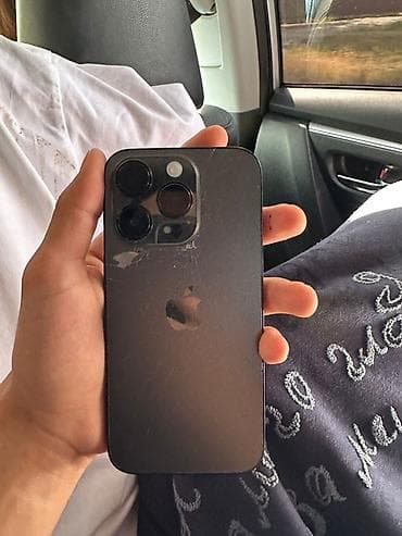 дрон для видео: IPhone 14 Pro, Б/у, 256 ГБ, Черный, Чехол, 78 % — 2