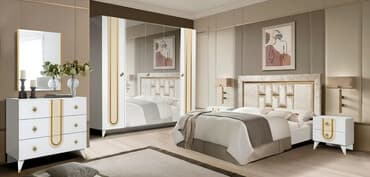 я ищу кровать: Уктоочу бөлмө гарнитуру, Эки кишилик керебет, түсү - Ак — 1