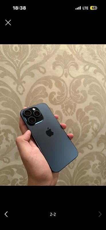 айфон 15 мах: IPhone 15 Pro, Б/у, 256 ГБ, Blue Titanium, 79 % — 1