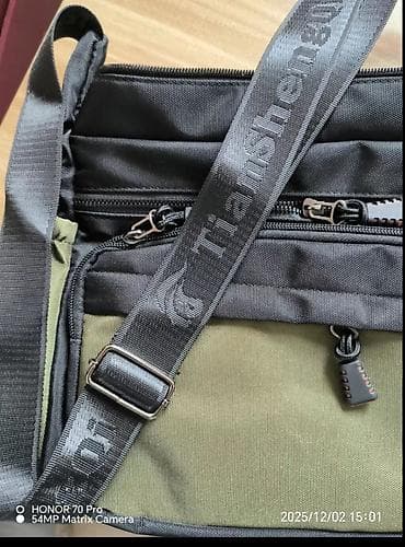 Зер буюмдар: Сумка через плечо удобная многокарманнаятемного зелёного и черно — 4