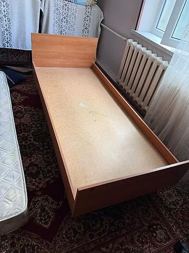 спальные мешок: Спальный гарнитур, Б/у, Односпальная кровать, цвет - Коричневый — 3