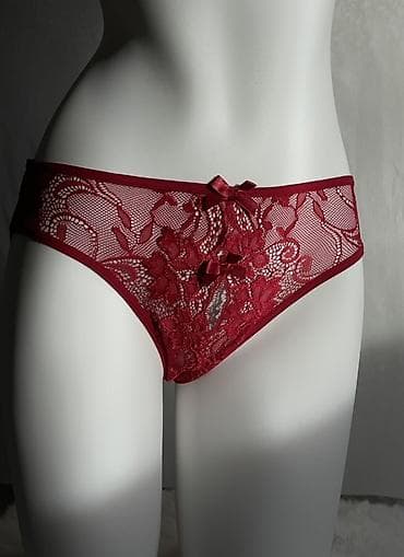 Шымдар: Трусики с доступам бордового цвета с декором - Эффектный дизайн с — 3