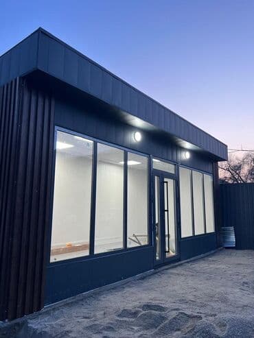 разборная металлоконструкция: Модульное здание на металлокаркасе - Современный одноэтажный модуль с — 1