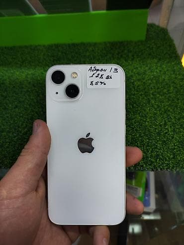 айфон 2ж: IPhone 13, Б/у, 128 ГБ, Белый, Защитное стекло, 85 % — 1
