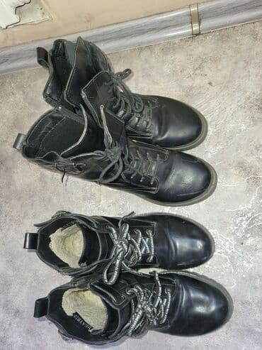 сапоги зимние женские натуральная кожа натуральный мех распродажа: Обе пары за 300 сом б/у. Зимние кожа и натуральный мех — 1