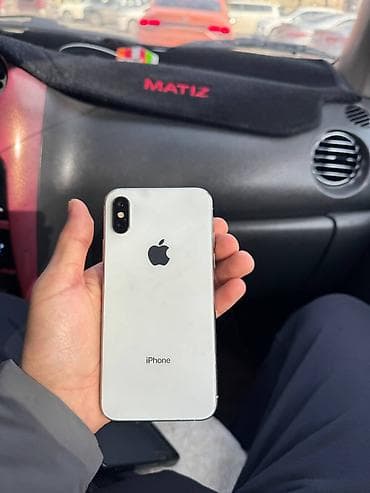 aoc c27g1: IPhone X, Б/у, 64 ГБ, Серебристый, Чехол, 73 % — 3