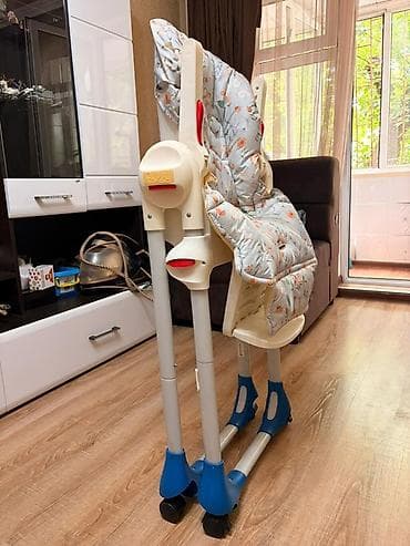 трансформеры: Стульчик для кормления, Б/у, Chicco, Трансформер, цвет - Синий, Самовывоз — 7