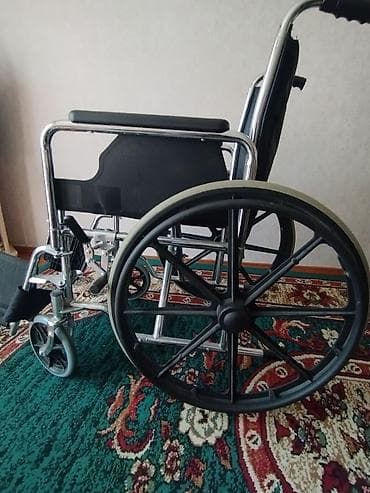 Медициналык кийим: Инвалидная коляска с ручным приводом - Рама из хромированной стали — 5