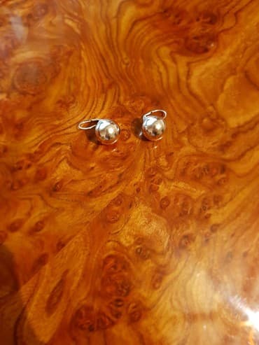 свадебные платья для покрытых: Сережки,серебро с позолотом — 6