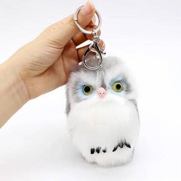 реалист: Пушистый брелок Сова – милый и стильный аксессуар 🐥 Красивый мягкий — 1