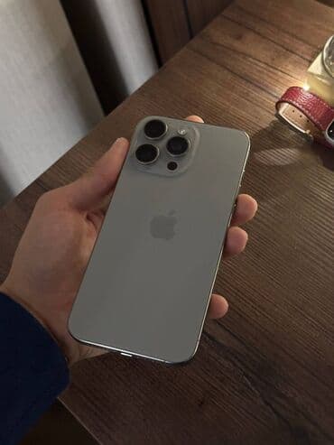 айр подс: IPhone 15 Pro Max, Б/у, 256 ГБ, Серебристый, Зарядное устройство, Защитное стекло, Чехол, 89 % — 1