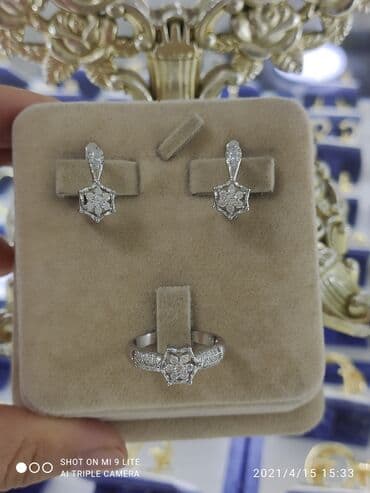 свадебные наборы ручной: Набор украшений, Проба 925, Женские, Новый — 3