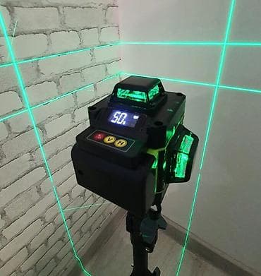 лазерный развал: Лазерный уровень 360° с зелёным лучом - Три проецирующих модуля — 1