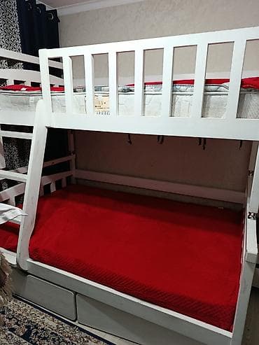 Детская мебель: Двухъярусная кровать, Б/у, С выкатной системой — 3