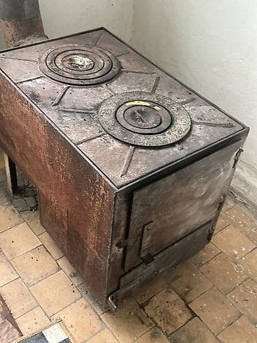 Дровяная печь-варочная (металлическая) - Компактная печь с варочной