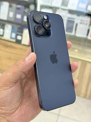 poco с55: IPhone 15 Pro Max, Б/у, 512 ГБ, Blue Titanium, Защитное стекло, Чехол, 89 % — 2