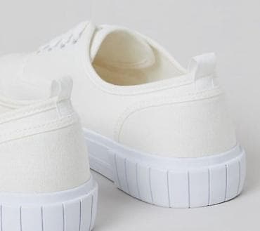 обувь drop: Кроссовки, 36, H&M, Новый, цвет - Белый, Самовывоз — 3