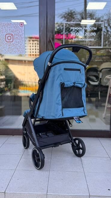 купить коляску прогулочную бу: Коляска, цвет - Голубой, Новый — 6