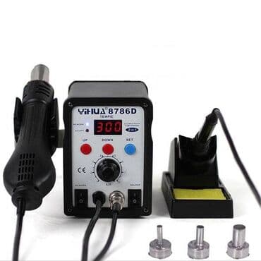 сворочный аппарат: Паяльная станция, воздушная, фен+паяльник, есть -3 вида, компактная и — 1