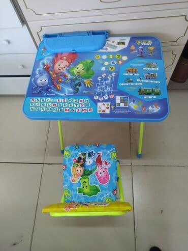 детский письменный стол бишкек: Парта детская с рисунками в комплекте стульчик пенал и парта — 1