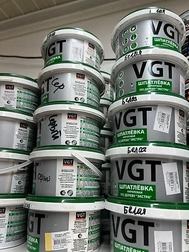 Акриловая шпатлевка VGT для дерева "Экстра" в ведре. Подходит для at lalafo.kg Акриловая шпатлевка VGT для дерева "Экстра" в ведре. Подходит для