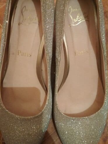 женские брендовые туфли недорого: 37р из Франции, женские туфли классические, "лодочки", золотистого — 3