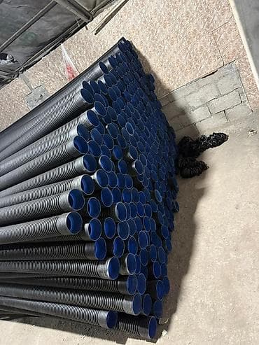 Канализация үчүн түтүк Магистралдык, Материалы: Төмөн басымдагы полиэтилен (ТБПЭ), Диаметри: 300 мм — 2