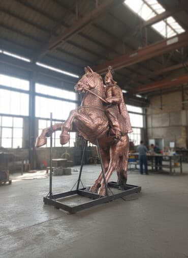 Монументальная скульптура «Воин на вздыбленном коне» - Материал