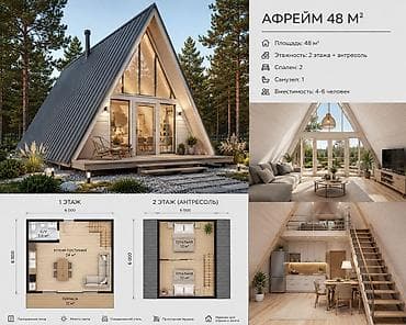 модульные дома отзывы: А-фрейм дом 48 м² — компактный скандинавский A‑frame с панорамным — 1