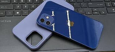 apple iphone 8: IPhone 12, Б/у, 64 ГБ, Синий, Чехол, 81 % — 2