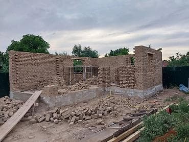 Каменные и бетонные работы под ключ - Кладка стен из самана/кирпича at lalafo.kg Каменные и бетонные работы под ключ - Кладка стен из самана/кирпича